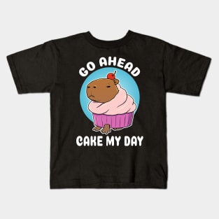 Go ahead cake my day Capybara Cupcake Costume Kids T-Shirt